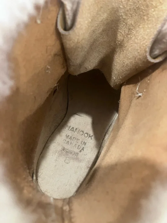 SOREL NANOOK TAN LEATHER-LINED WINTER BOOTS SIZE MENS 8/WOMENS 10 - Picture 8 of 8